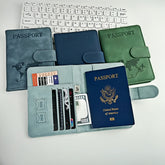 防磁磁吸扣式皮革護照套(可定製)